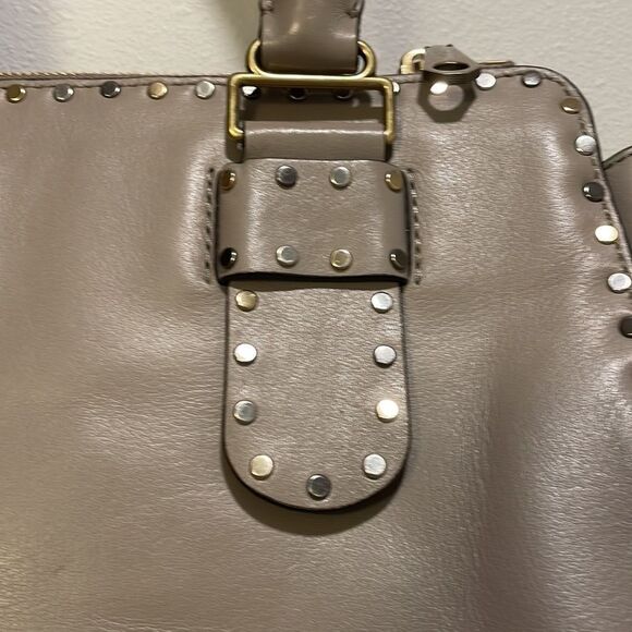Rebecca Minkoff gray leather studded purse - Picture 4 of 16
